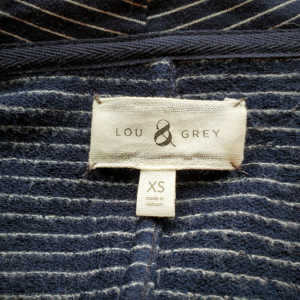 Lou&Grey Sz XS Navy & White Striped Open Jacket - Picture 5 of 6